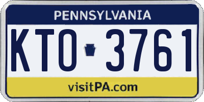 PA license plate KTO3761