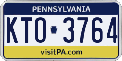 PA license plate KTO3764