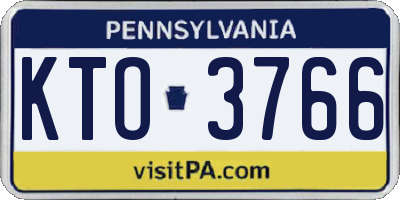 PA license plate KTO3766