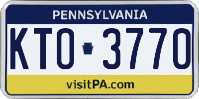 PA license plate KTO3770