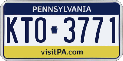 PA license plate KTO3771
