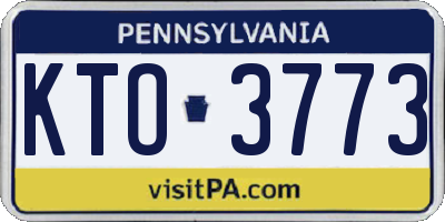 PA license plate KTO3773