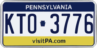 PA license plate KTO3776