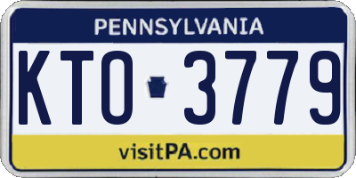 PA license plate KTO3779