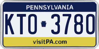 PA license plate KTO3780