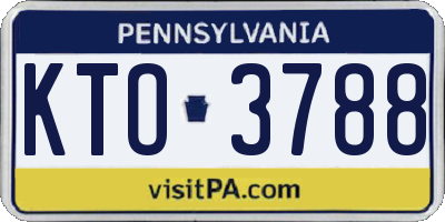 PA license plate KTO3788