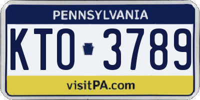 PA license plate KTO3789