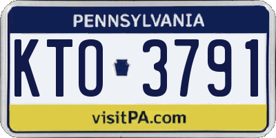 PA license plate KTO3791