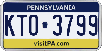PA license plate KTO3799