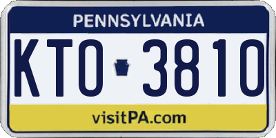 PA license plate KTO3810