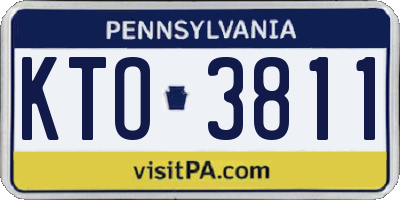PA license plate KTO3811