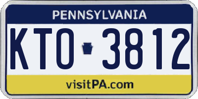 PA license plate KTO3812