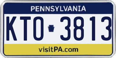PA license plate KTO3813