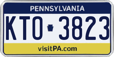 PA license plate KTO3823