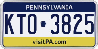 PA license plate KTO3825