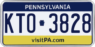 PA license plate KTO3828