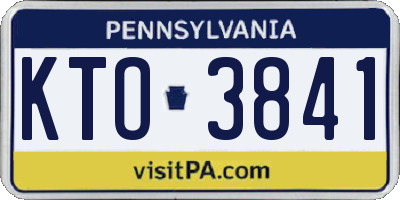 PA license plate KTO3841