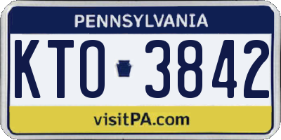 PA license plate KTO3842