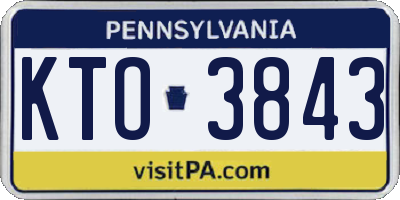 PA license plate KTO3843