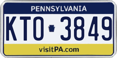 PA license plate KTO3849