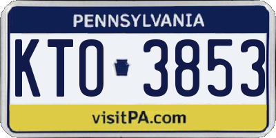 PA license plate KTO3853