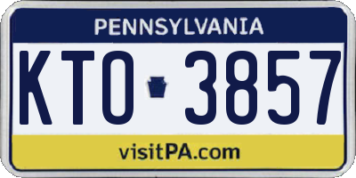 PA license plate KTO3857