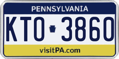 PA license plate KTO3860