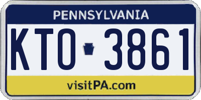 PA license plate KTO3861
