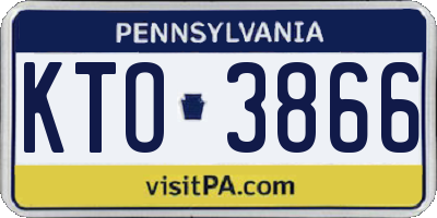 PA license plate KTO3866