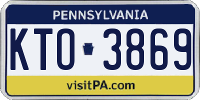PA license plate KTO3869