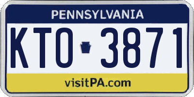 PA license plate KTO3871