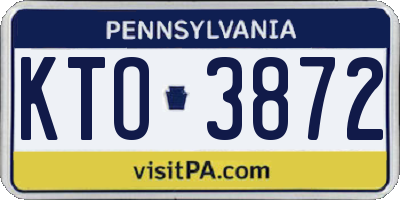 PA license plate KTO3872