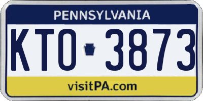 PA license plate KTO3873
