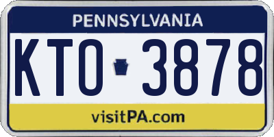 PA license plate KTO3878
