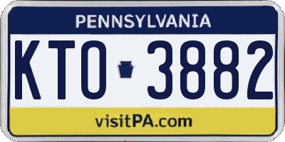 PA license plate KTO3882