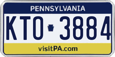 PA license plate KTO3884