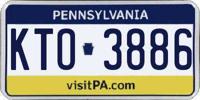 PA license plate KTO3886