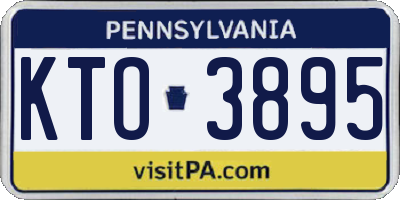 PA license plate KTO3895