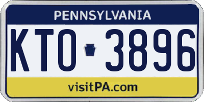 PA license plate KTO3896