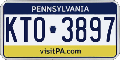PA license plate KTO3897
