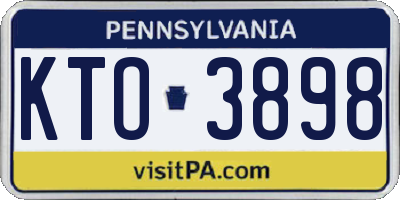 PA license plate KTO3898