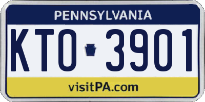 PA license plate KTO3901