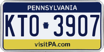 PA license plate KTO3907