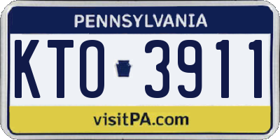 PA license plate KTO3911