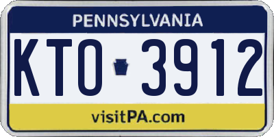 PA license plate KTO3912