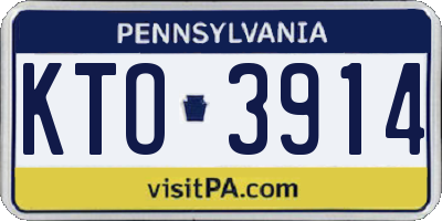 PA license plate KTO3914