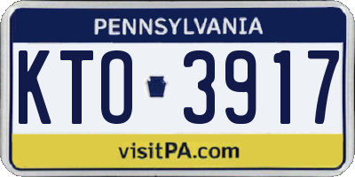PA license plate KTO3917