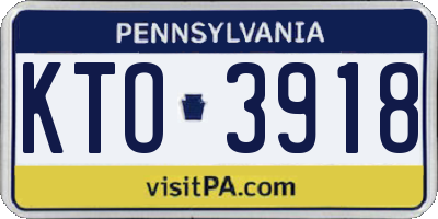 PA license plate KTO3918
