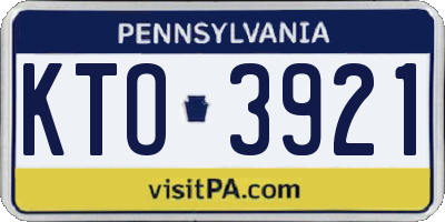 PA license plate KTO3921