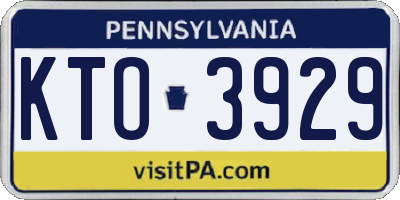 PA license plate KTO3929